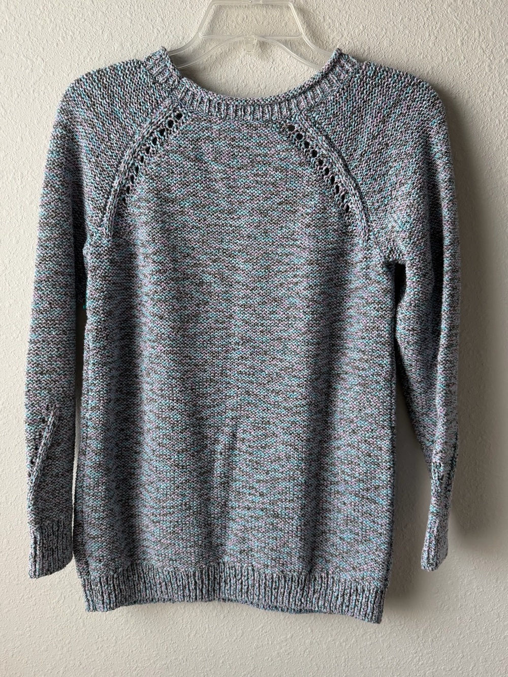 Talbots Multicolor Speckled Crewneck Sweater - Blue, Pink, White - Picture 8 of 8